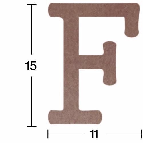 Ahşap F Harfi - 18mm - H07