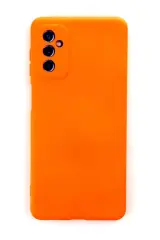 Newface Samsung Galaxy M52 5g Kılıf Nano İçi Kadife Silikon - Turuncu