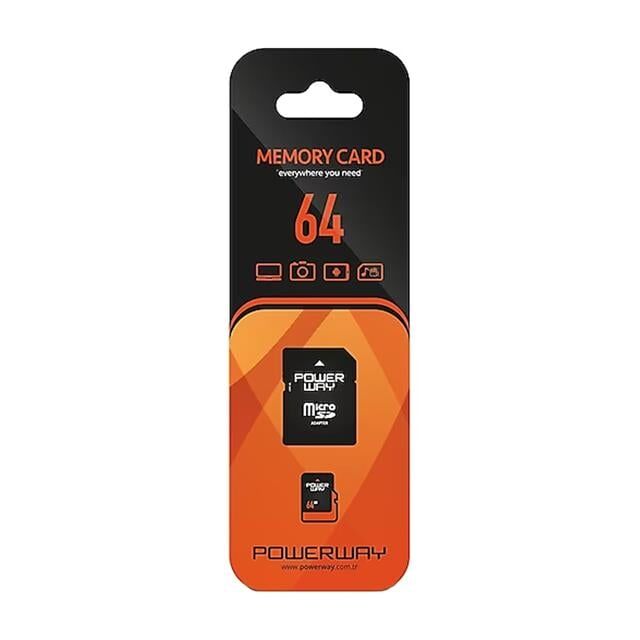 Powerway Pwr-64 64 Gb Micro Sd Hafıza Kartı Class 10