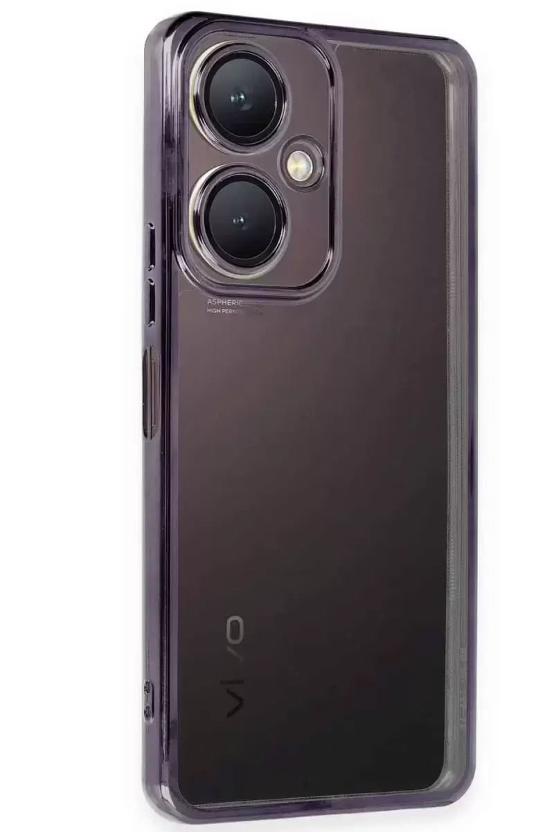 Newface Vivo Y27 Kılıf Razer Lensli Silikon - Mor