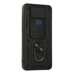 Xiaomi Redmi Note 9 Kılıf Pars Lens Yüzüklü Silikon - Siyah