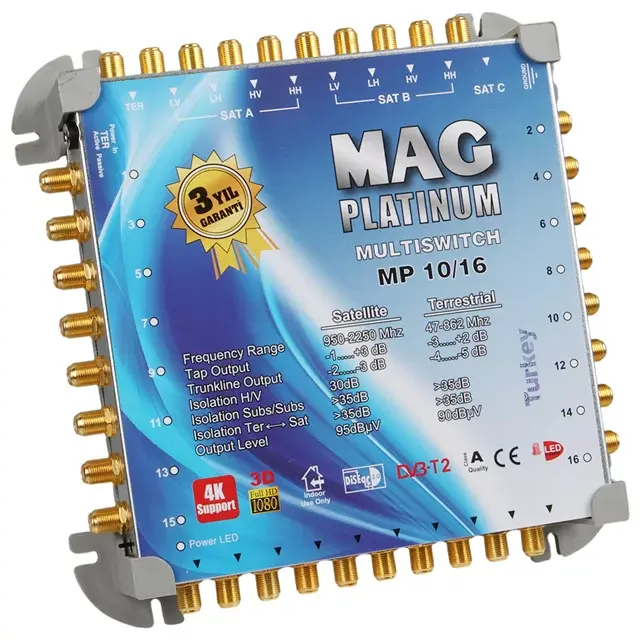 10*16 Sonlu/kaskatlı Swıtchlı Uydu Santrali Mag Platınum