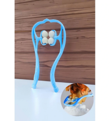 Boyun Bacak Ayak Bel Masaj Aleti Çok Fonksiyonlu Manuel 4 Tekerlekli - Mavi