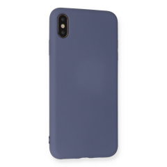İphone Xs Max Kılıf Nano İçi Kadife Silikon - Gri