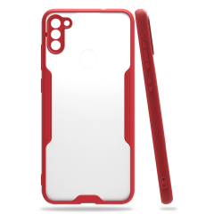 Samsung Galaxy A11 Kılıf Platin Silikon - Kırmızı