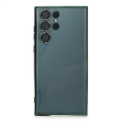 Samsung Galaxy S22 Ultra Kılıf Razer Lensli Silikon - Yeşil
