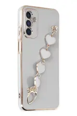 Newface Samsung Galaxy A14 4g Kılıf Esila Silikon - Beyaz