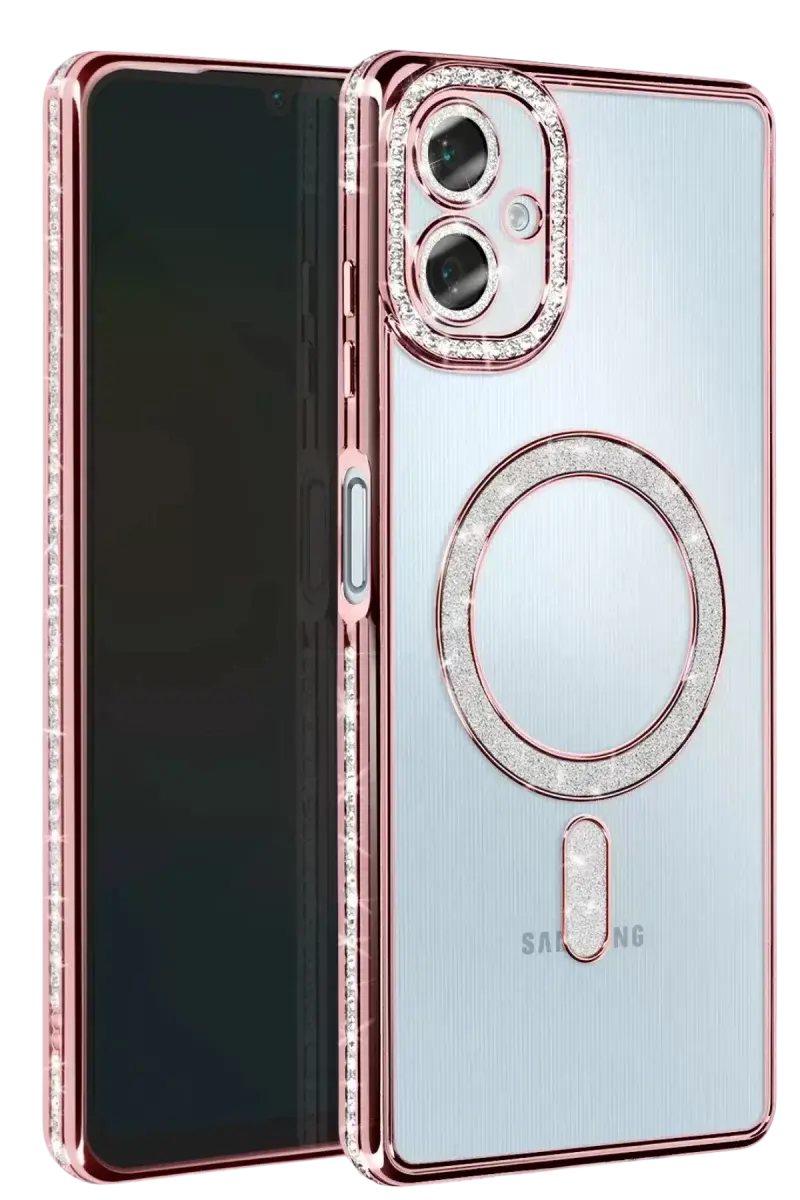 Newface Samsung Galaxy A06 Joke Simli Magneticsafe Kılıf - Pembe