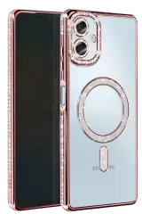 Newface Samsung Galaxy A06 Joke Simli Magneticsafe Kılıf - Pembe