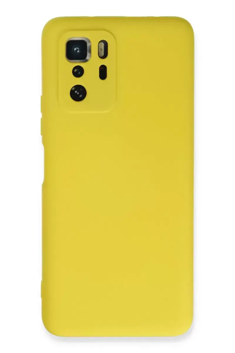 Newface Xiaomi Poco X3 Gt Kılıf Nano İçi Kadife Silikon - Sarı