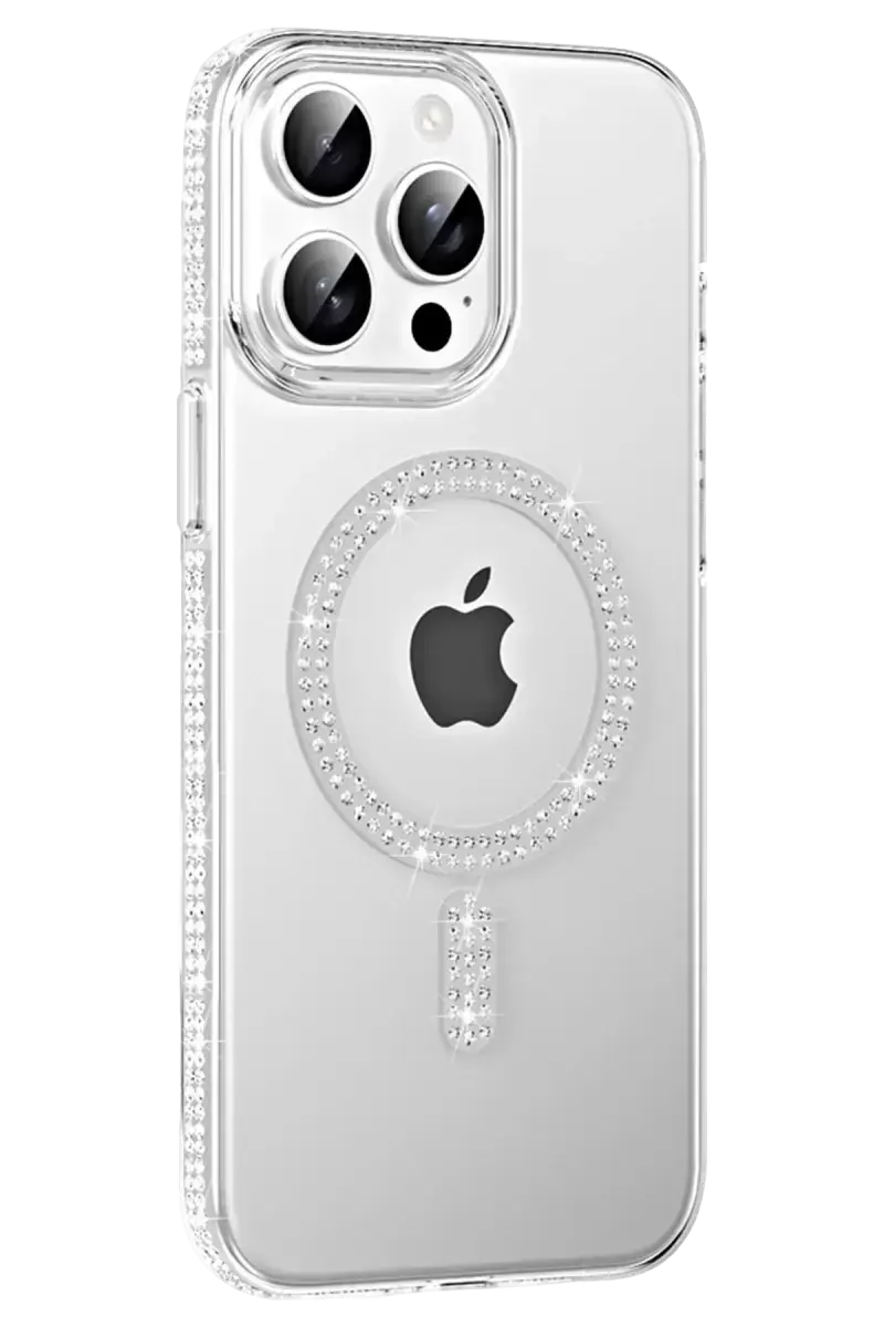 Joko Apple İphone 14 Pro Max Move Taşlı Magsafe Kapak - Gümüş