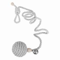 Kapıya Asılabilen Kedi Oyun Aktivite Topu İpli 5x80 cm Beyaz