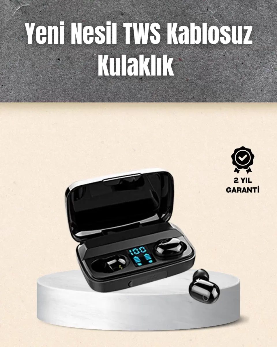 A10s Tws Ergonomik Bluetooth Kulaklık Uzun Pil Ömürlü