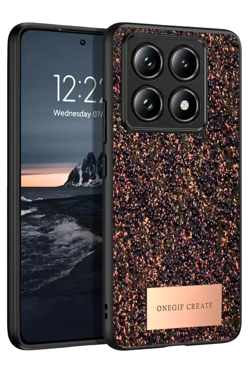 Onegif Xiaomi Mi 14t Pro Bright Simli Kapak - Derin Mor