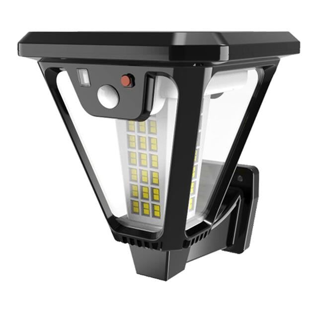 Powermaster Hs-v83 Solar Panelli 3 Modlu Kumandalı Hareket Sensörlü 100 Smd Ledli Şarjlı Duvar Ve Bahçe Lambası