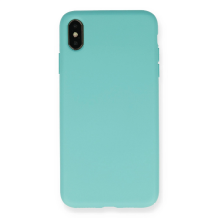 İphone Xs Max Kılıf Nano İçi Kadife Silikon - Turkuaz