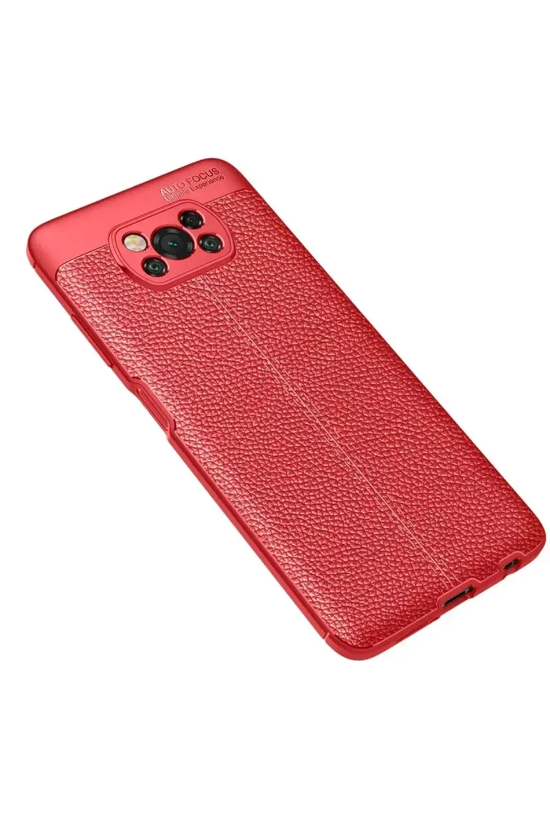 Newface Xiaomi Pocophone X3 Kılıf Auto Focus Kapak - Kırmızı