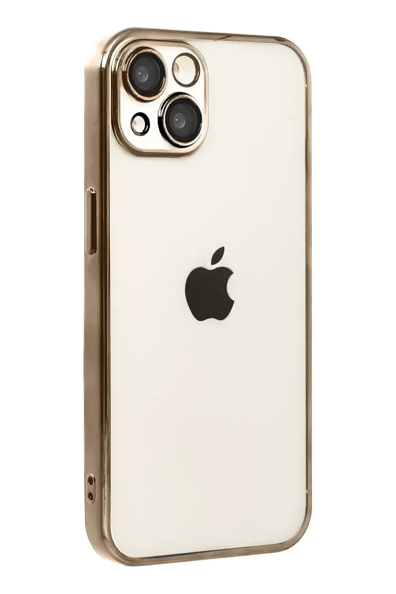Newface Apple İphone 15 Razer Lensli Silikon - Çöl Titanyum