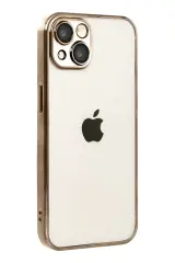 Newface Apple İphone 15 Razer Lensli Silikon - Çöl Titanyum