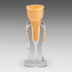 Dondurma Servis Standı, Tekli, Akrilik, 6x6x11 cm