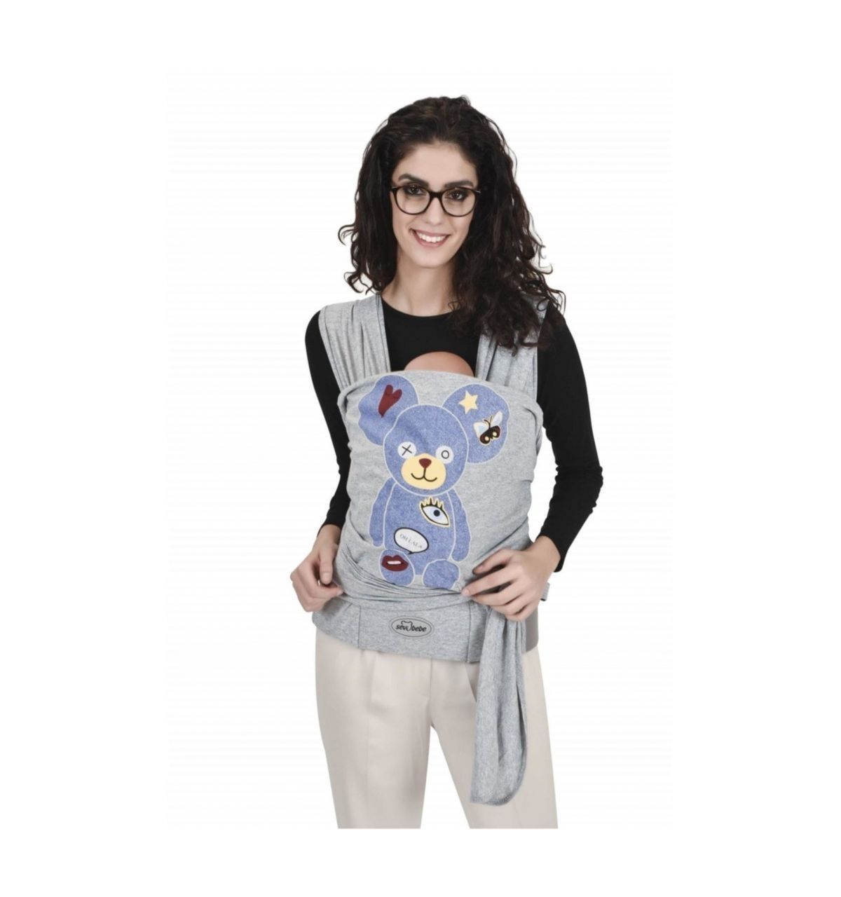 Sevi Bebe Destekli Giymeli Sling Gri