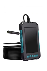 Ekranlı Çift Kameralı 10 Mt Hafıza Kart Destekli Sert Kablo Yılan Endoskop Kamera 5.5 Mm 4.3 Inc