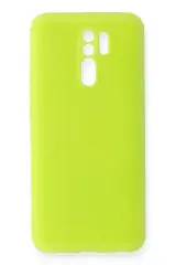 Newface Xiaomi Redmi 9 Kılıf Nano İçi Kadife Silikon - Sarı