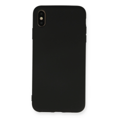 İphone Xs Max Kılıf Nano İçi Kadife Silikon - Siyah