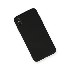 İphone Xs Max Kılıf Nano İçi Kadife Silikon - Siyah