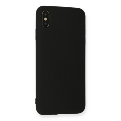 İphone Xs Max Kılıf Nano İçi Kadife Silikon - Siyah