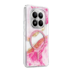 Onegif Xiaomi Redmi Note 15 4g Lotus Simli Magsafe Kapak - Pembe
