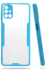 Newface Samsung Galaxy M51 Kılıf Platin Silikon - Mavi