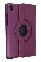 Newface Lenovo Tab M8 Kılıf 360 Tablet Deri Kılıf - Mürdüm