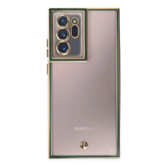 Samsung Galaxy Note 20 Ultra Kılıf Liva Lens Silikon - Yeşil