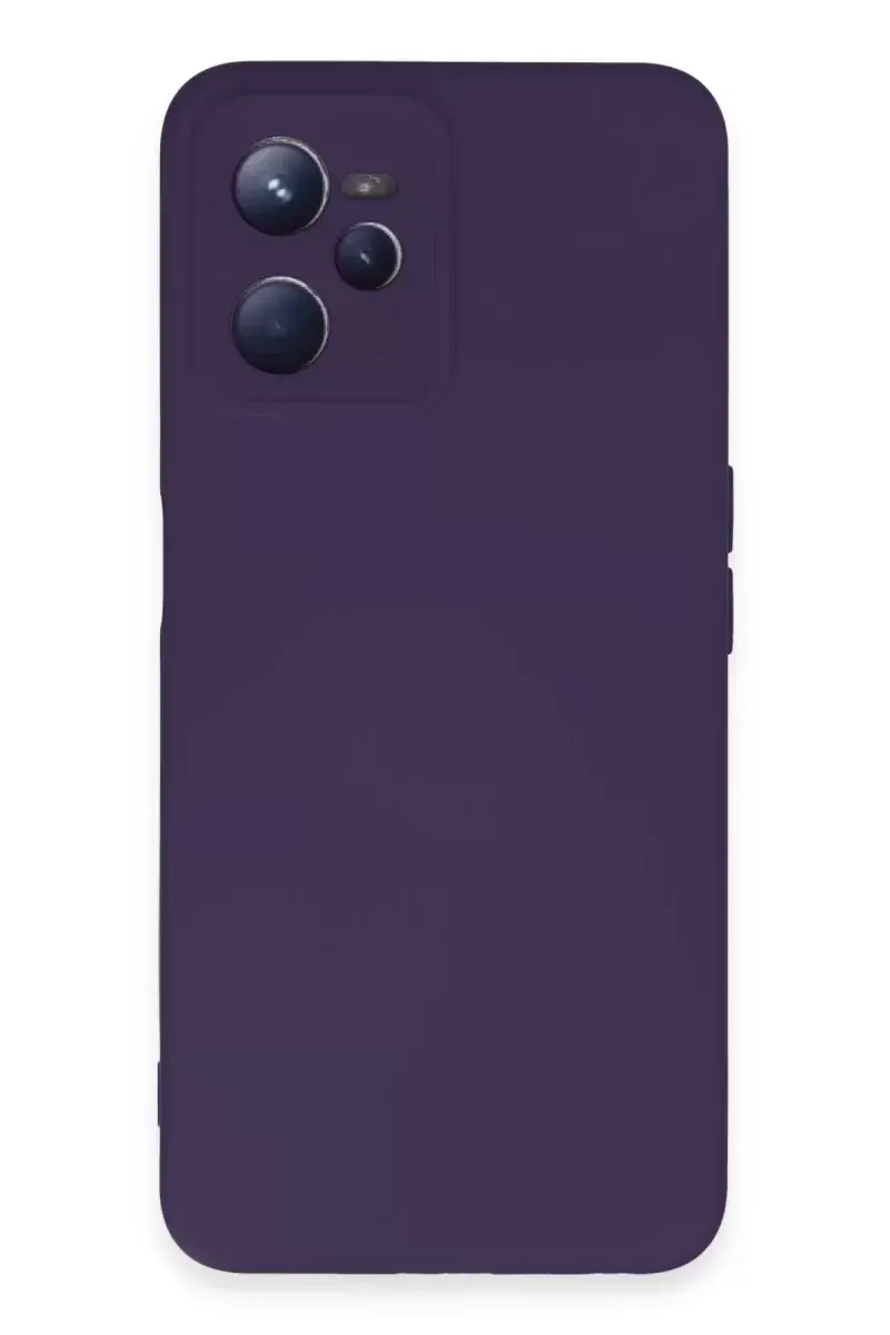 Newface Realme C35 Kılıf Nano İçi Kadife Silikon - Mor
