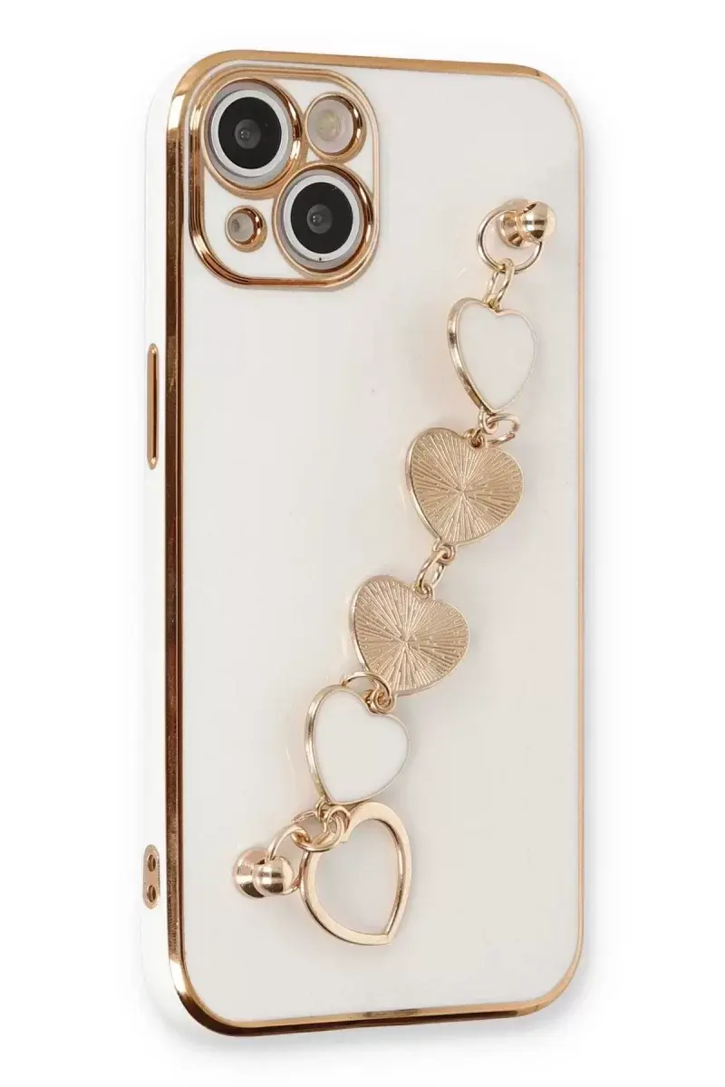 Newface İphone 14 Kılıf Esila Silikon - Beyaz