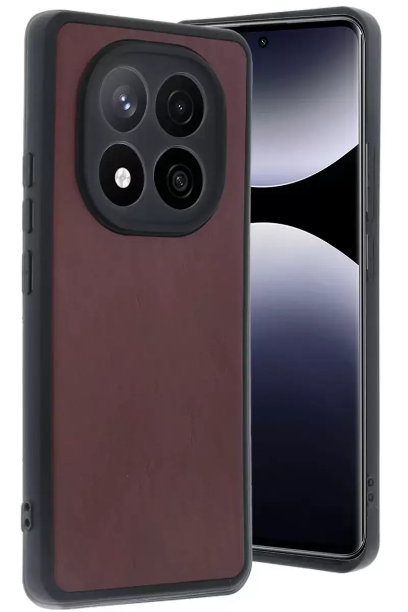 Newface Xiaomi Redmi Note 14 Pro 5g Kılıf Aras Deri Kapak - Bordo