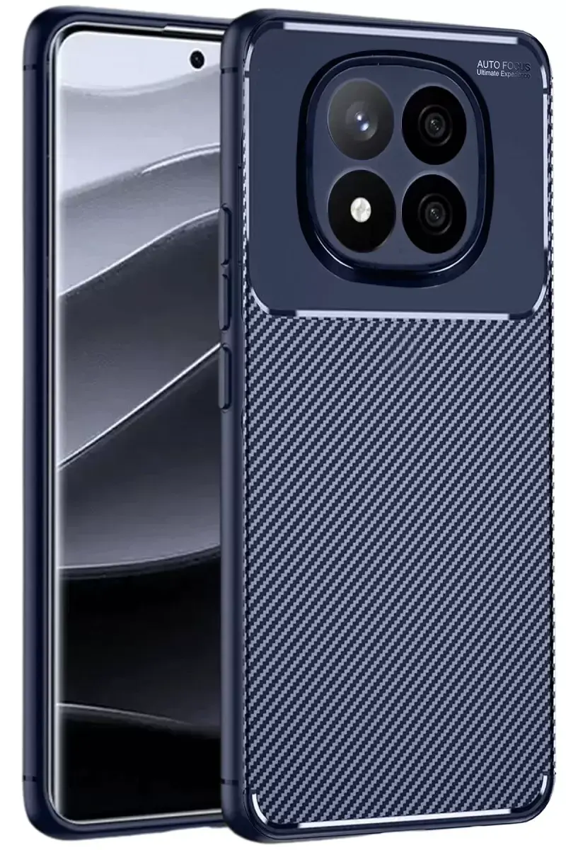 Newface Xiaomi Redmi Note 14 Pro 4g Kılıf Auto Focus Karbon Kapak - Lacivert