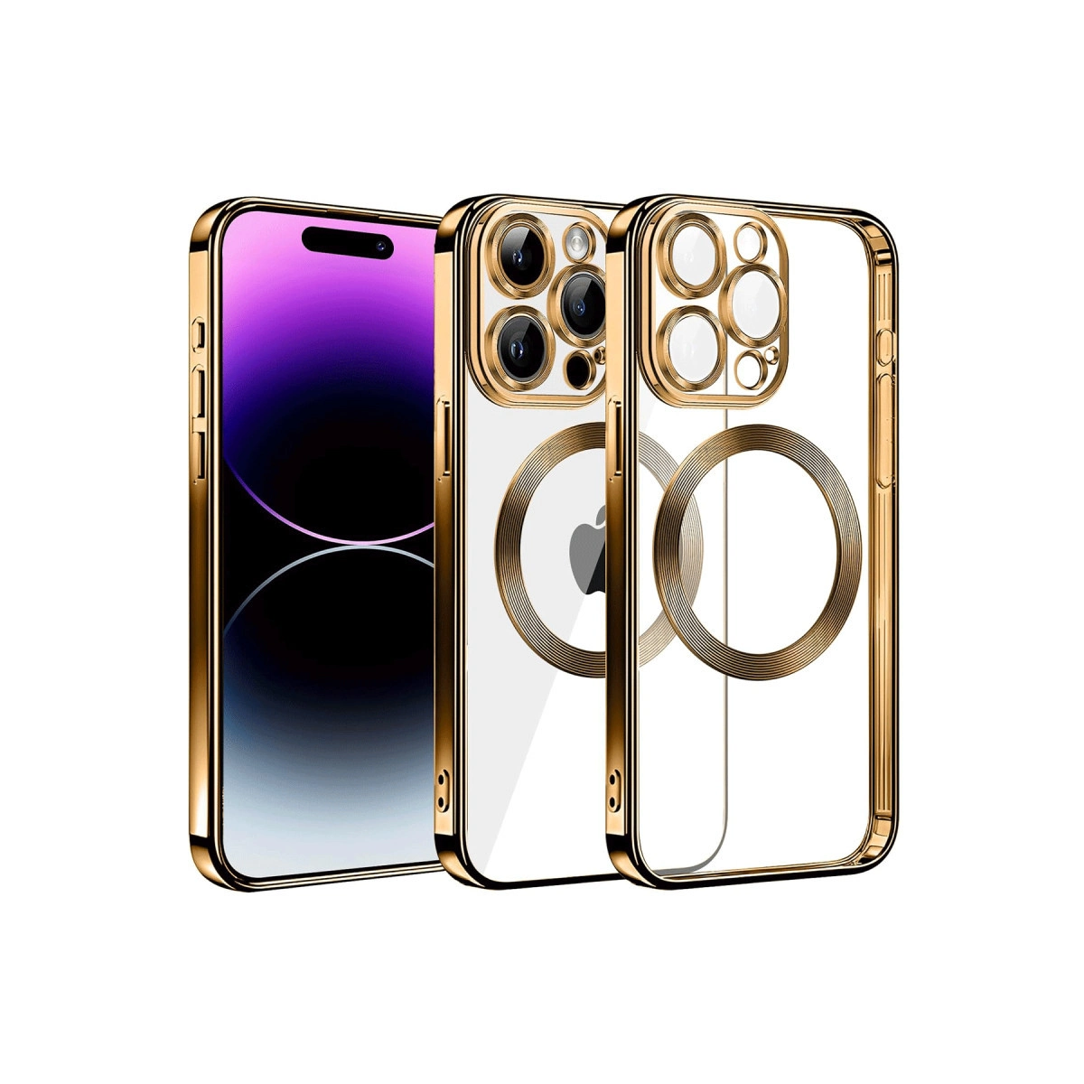İphone 13 Pro Max Kılıf Slot Silikon - Gold