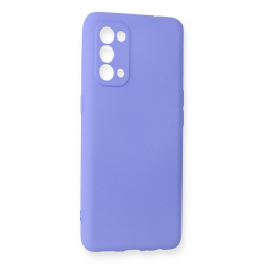 Oppo Reno 5 Kılıf First Silikon - Lila