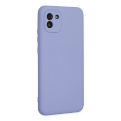Samsung Galaxy A03 Kılıf Nano İçi Kadife Silikon - Lila
