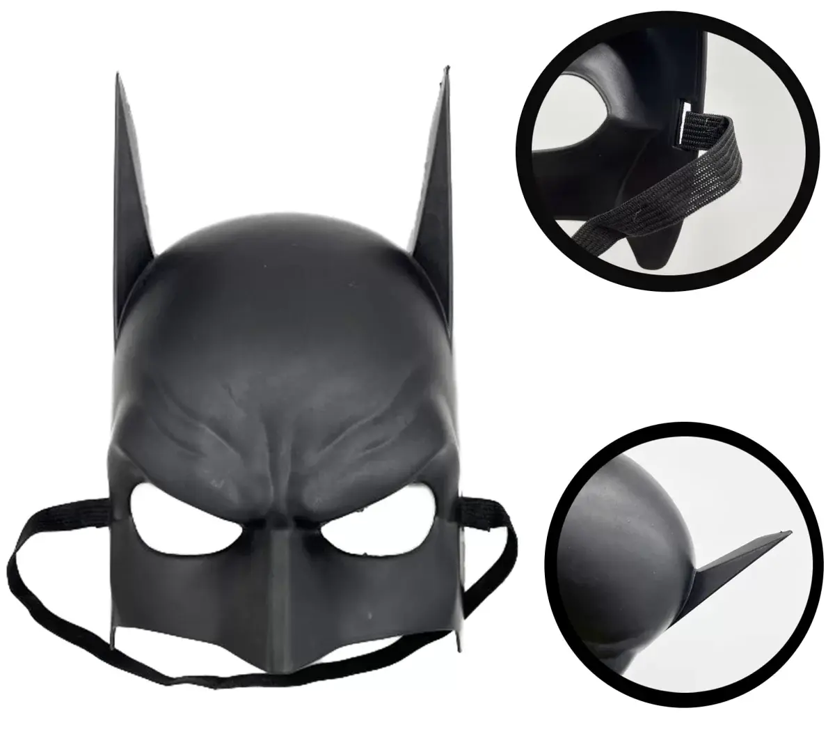 Siyah Çocuk Batman Maskesi Lastikli