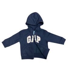 Gap Logo Kapüşonlu Fermuarlı Sweatshirt 3 Yaş - Lacivert Beyaz