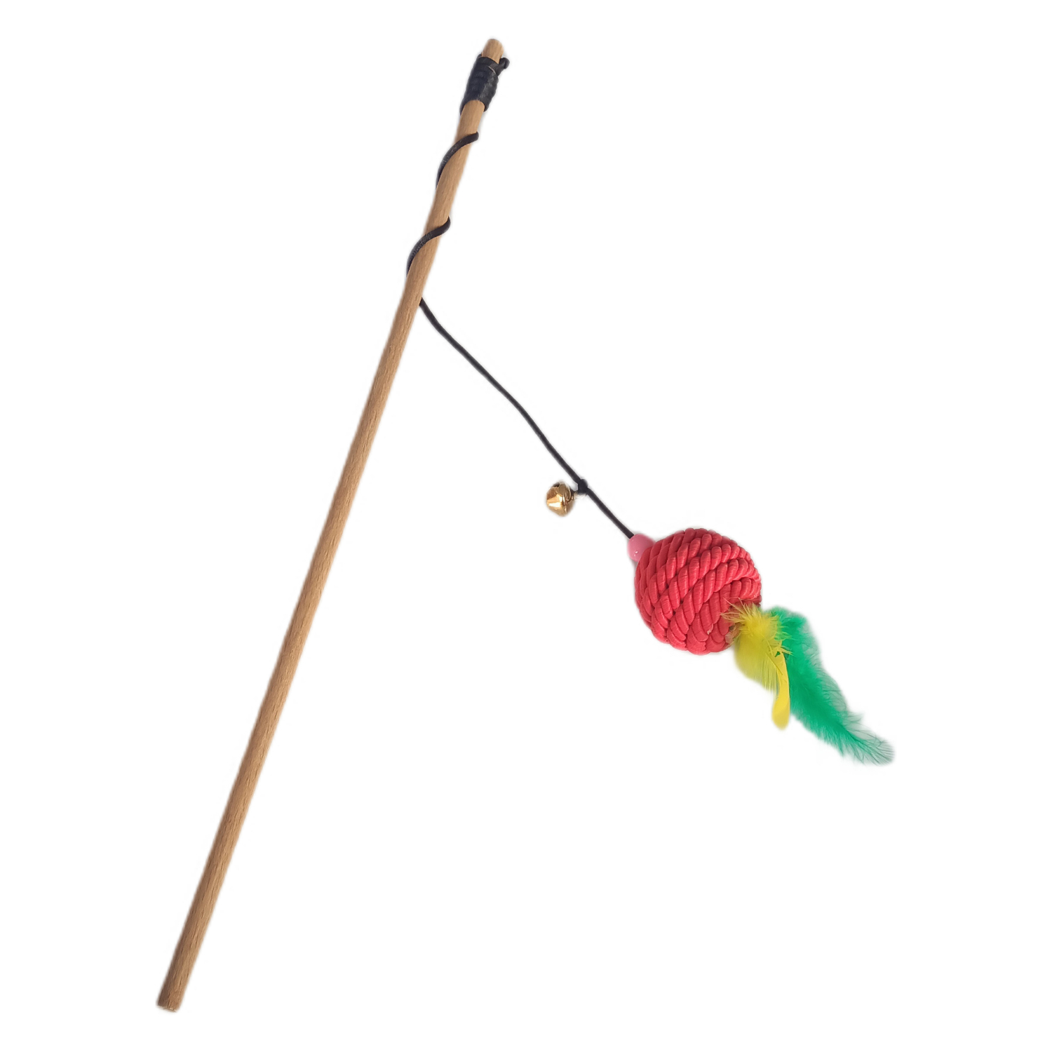 Tüylü Toplu Kedi Oltası Kedi Oyuncağı 40-55 cm Renkli