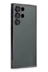 Newface Samsung Galaxy S22 Ultra Kılıf Razer Lensli Silikon - Siyah