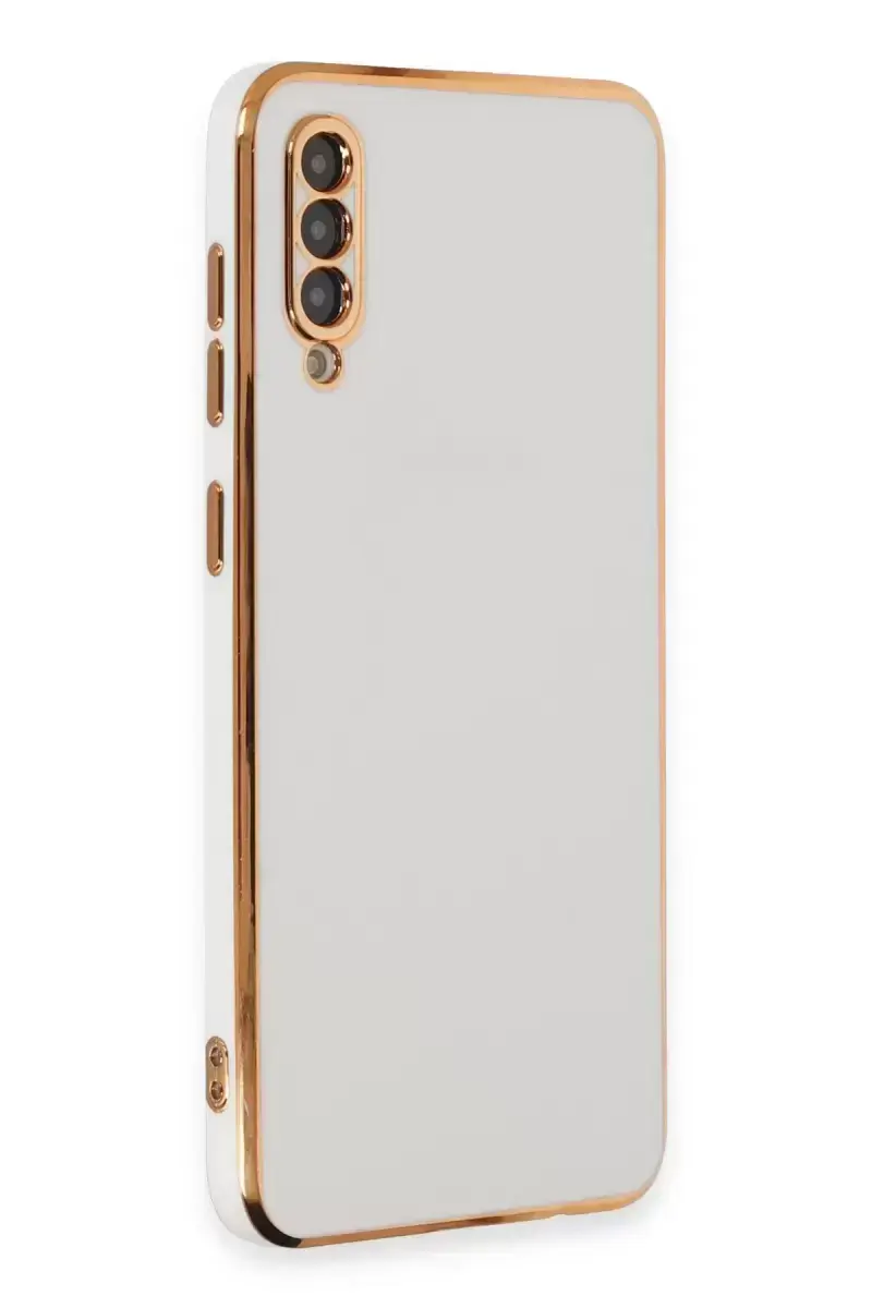 Newface Samsung Galaxy A50 Kılıf Volet Silikon - Beyaz