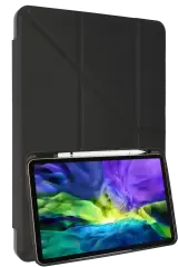 Newface Apple İpad 10.2 (8.nesil) Kılıf Kalemlikli Mars Tablet Kılıfı - Koyu Gri