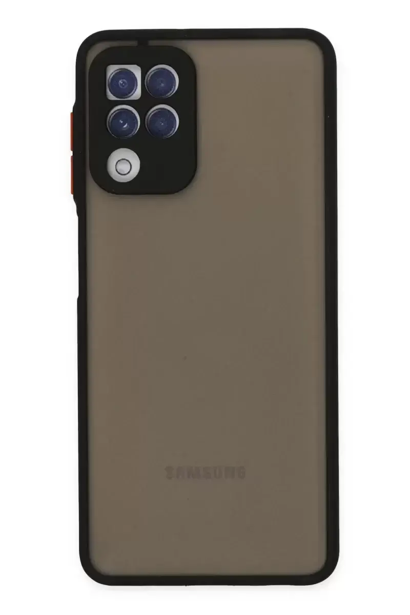 Newface Samsung Galaxy A22 Kılıf Montreal Silikon Kapak - Siyah