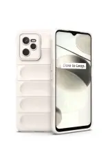 Newface Realme C35 Kılıf Optimum Silikon - Krem