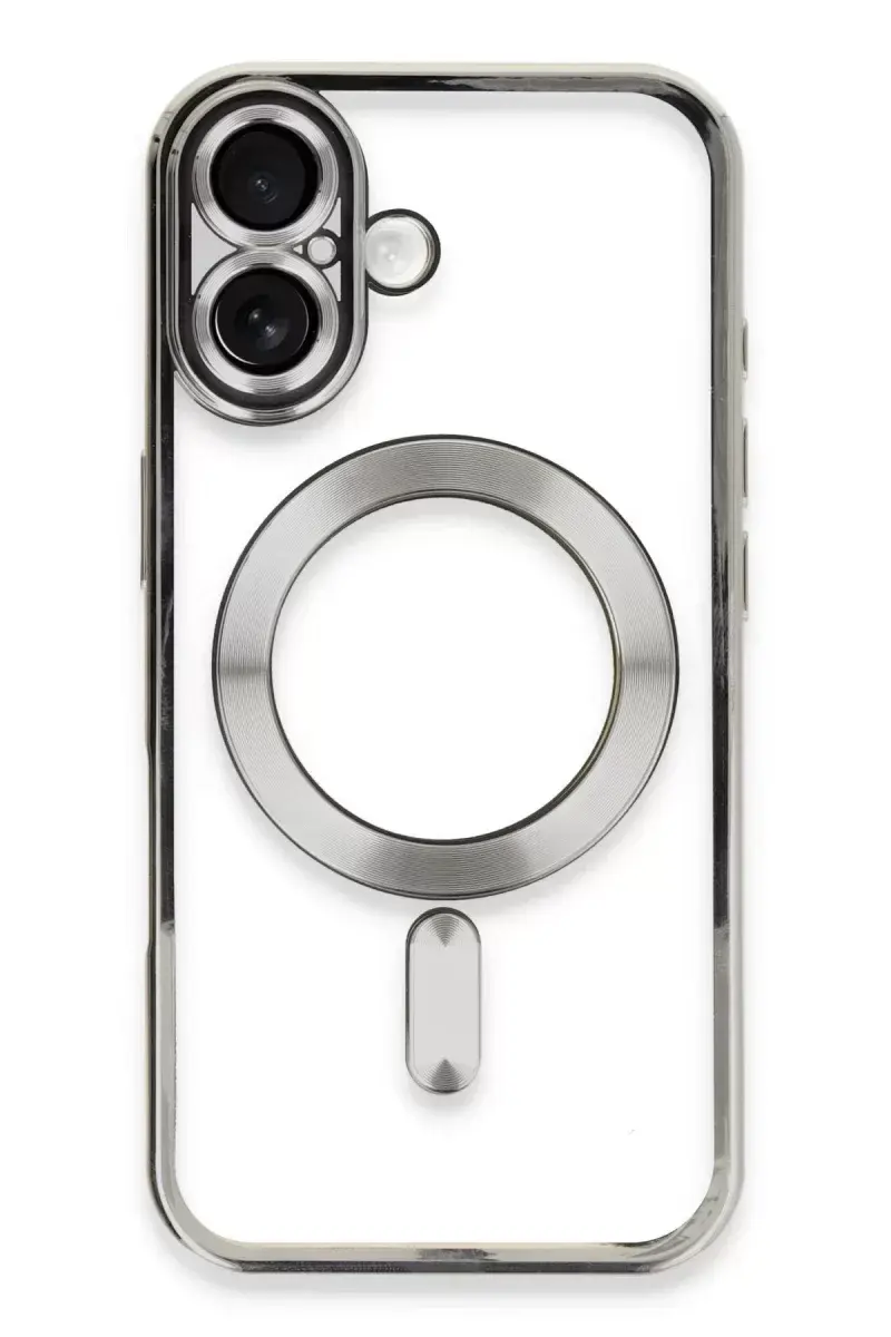 Newface İphone 16 Plus Kılıf Kross Magneticsafe Kapak - Gümüş